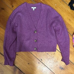 BP Deep Purple Women's Cardigan Sweater